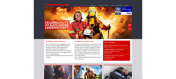 Webdesign Landshut ph werbung Werbeagentur Krümpelmann Feuerschutz